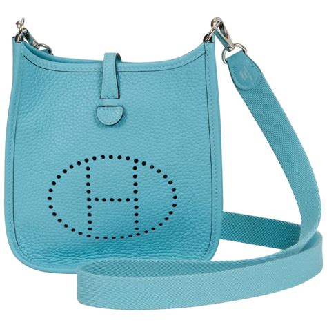 hermes evelyne mini blue|hermes mini evelyne 16.